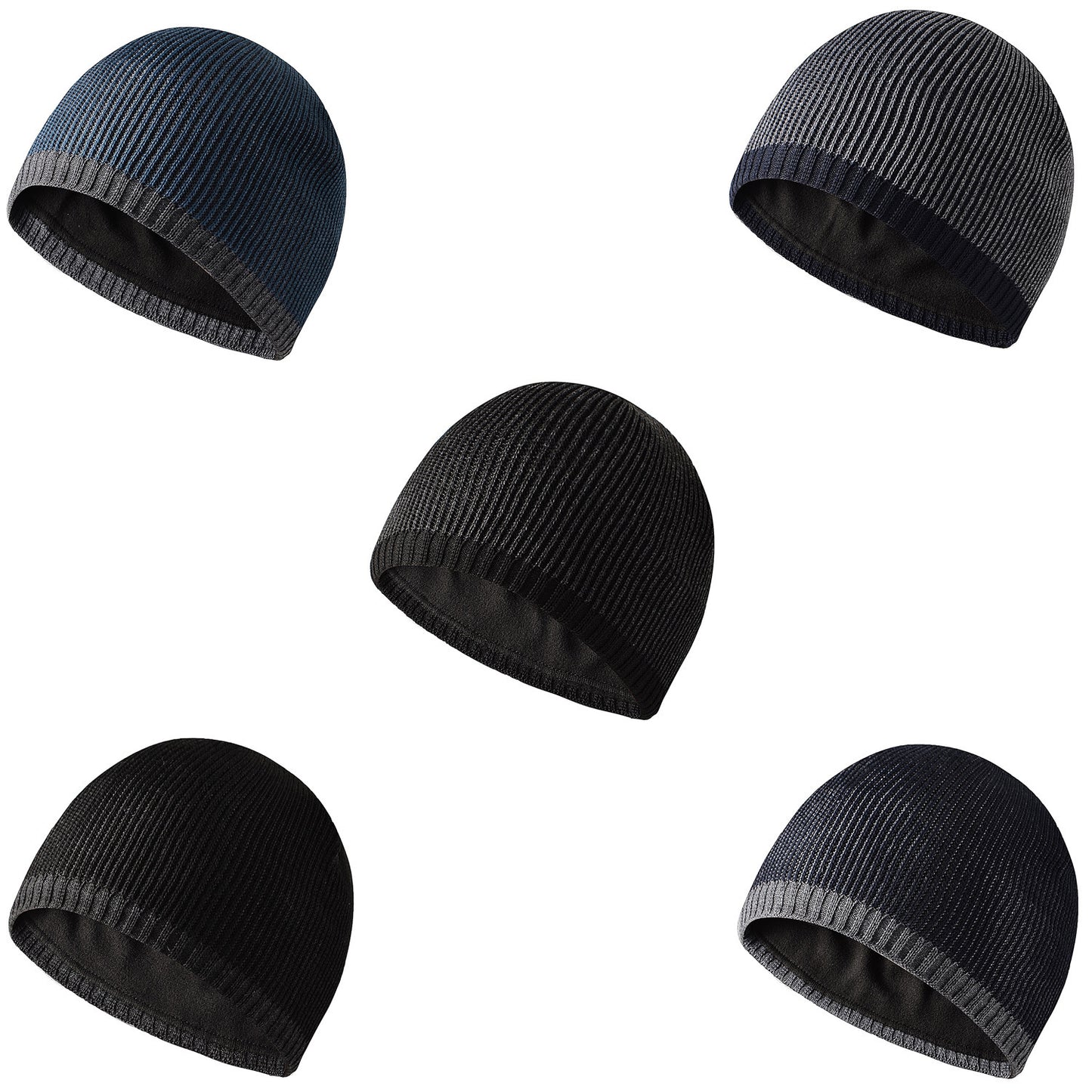 Men's Knitted Hat Two-tone Straight Edge Outdoor Leisure All-match