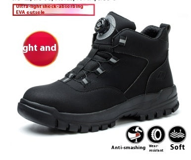 High Top Safety Shoes For Men All Seasons Anti-smash And Anti-puncture