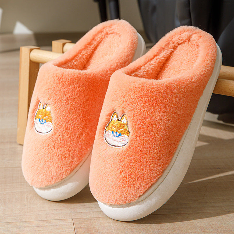 Autumn And Winter Home Indoor Outdoor Keep Warm Lightweight Platform Cute Cotton Slippers