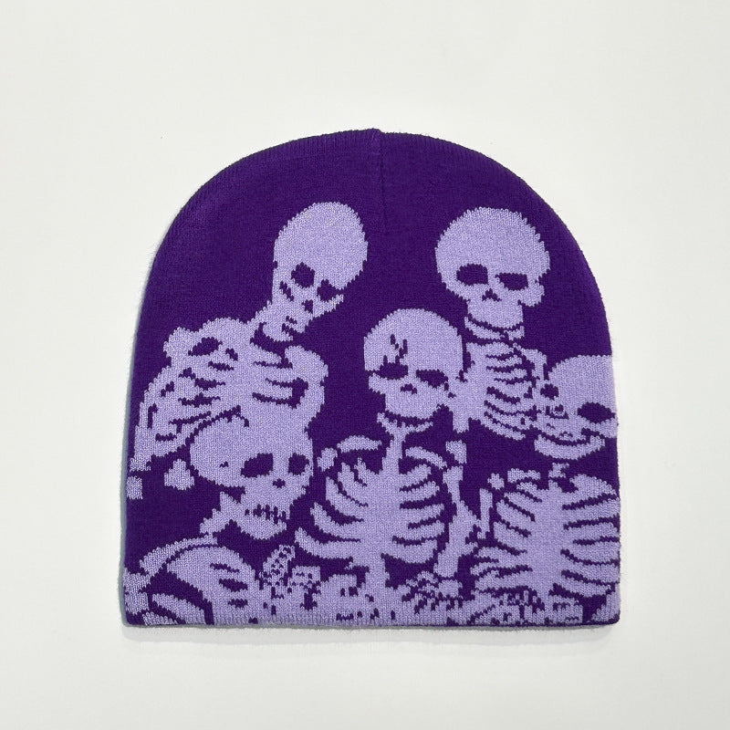 Halloween Party Funny Horror Knitted Jacquard Hat