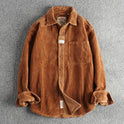 Pure Cotton Corduroy Washed Long Sleeve Shirt