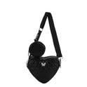 Women's Embroidered Line Shoulder Bag Lightweight Waterproof Pu Soft Leather Storage Shopping Travel Small Backpack