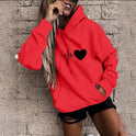 European And American Plus Velvet Hoodie Sweaters Women's Clothing Autumn Winter Coat Loose