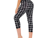 Slimming Cropped Pants High Waist Print Leggings