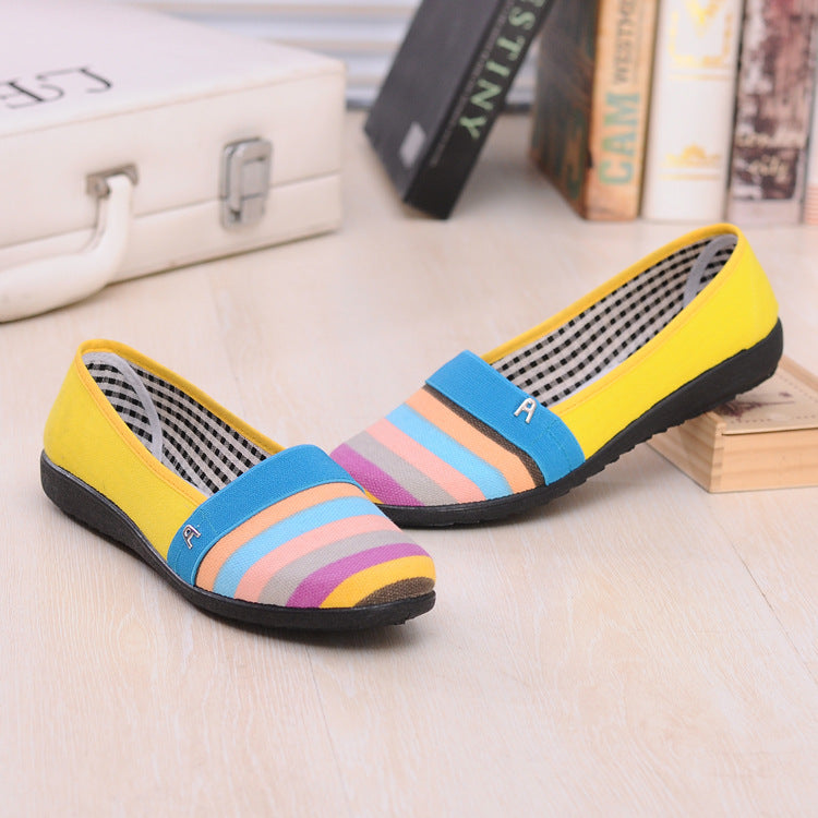 New Spring Women's Shoes Breathable Comfortable Fashion Color Canvas Shoes