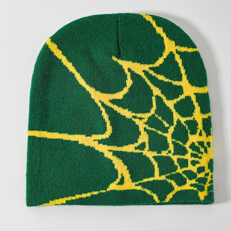 Men's And Women's Warm Net Jacquard Knitted Hat