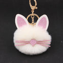 Personalized Ears Kitten Beard Plush Cute Keychain