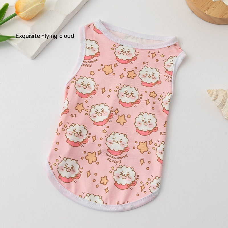 Printed Cartoon Cute Puppy's Vest Clothes