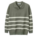 Men's Striped Contrast Color Casual All-matching Tops