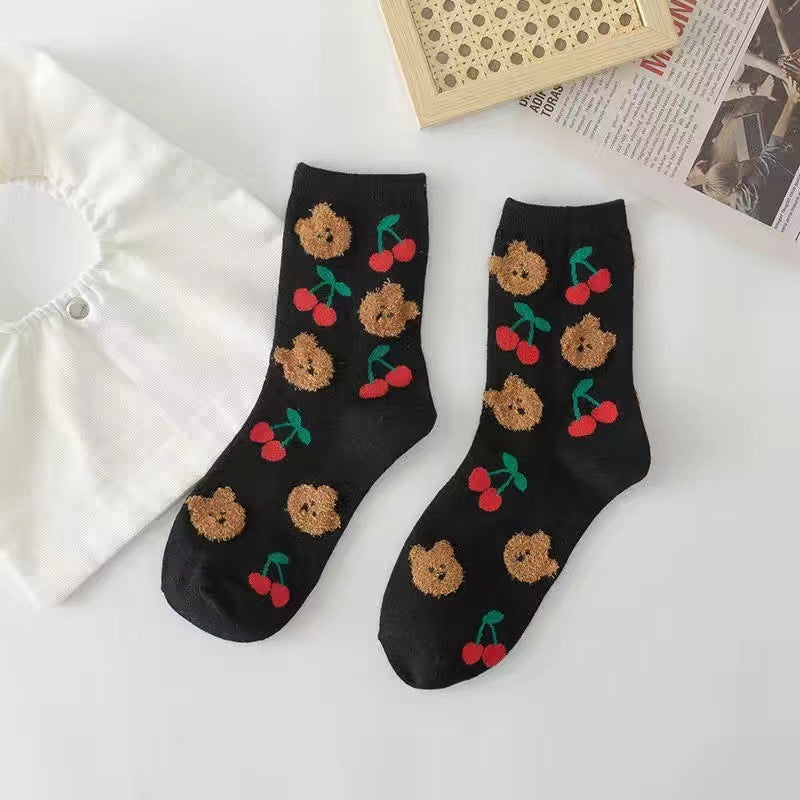 Women's Cute Cartoon Bear Socks