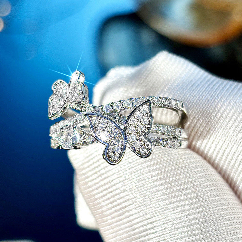 Butterfly Multi-layer Design Ring Sweet