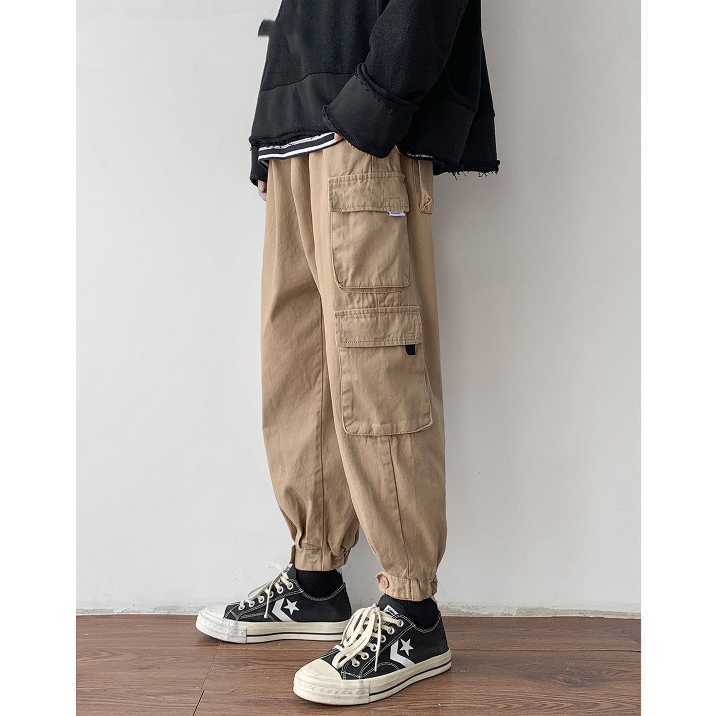 Autumn Men's Casual Pants Loose Straight Ulzzang Pants All-Match Overalls