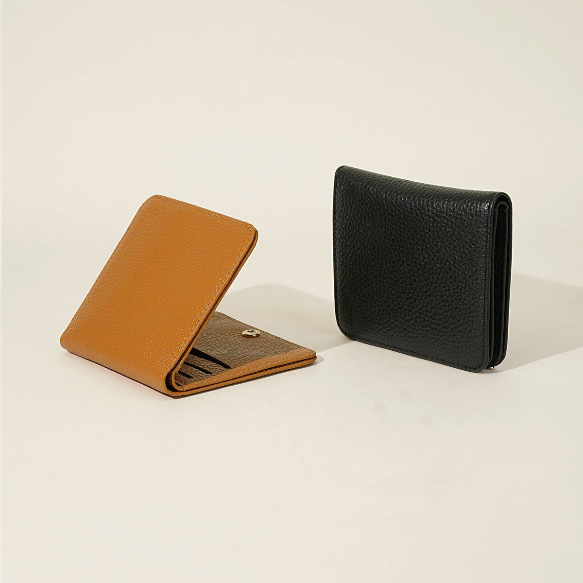 Simple Women's Two-fold Ultra-thin Practical Couple Wallet