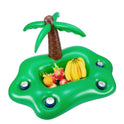 Thick PVC Water Inflatable Rainbow Coconut Tree Ice Bar Inflatable Cup Holder Drink Coaster