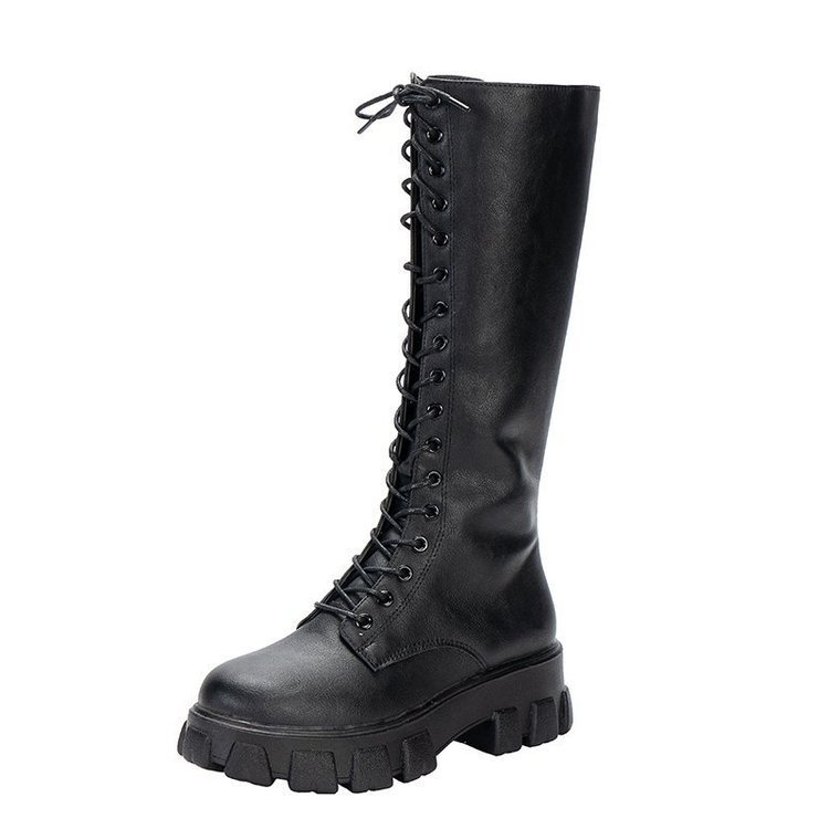 Below The Knee Long British Style Platform Martin Boots