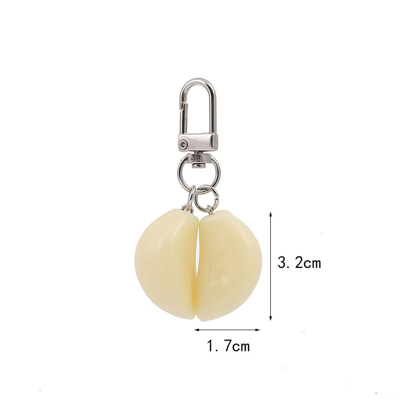 Garlic Door Word Buckle Key Chain Simulation