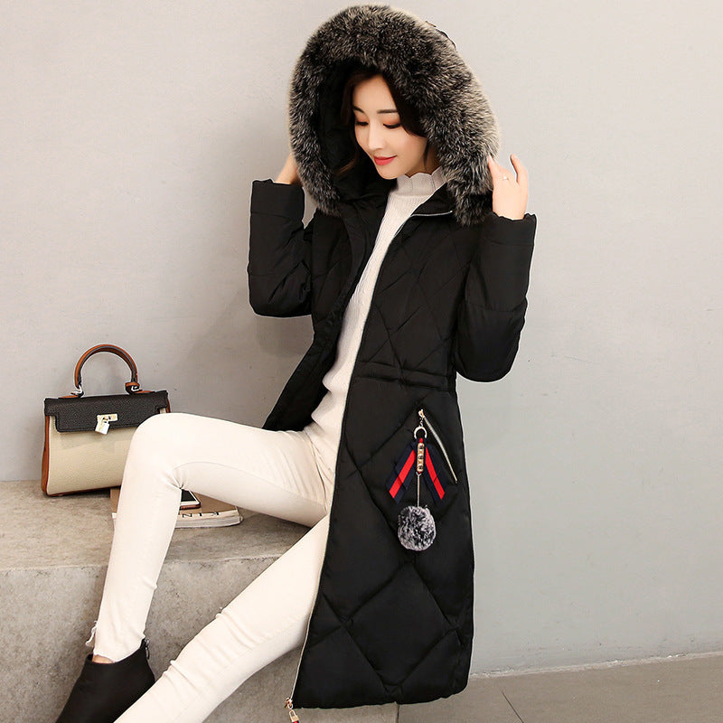 Winter Women's Clothing Korean Style Cotton-padded Overknee Lengthened