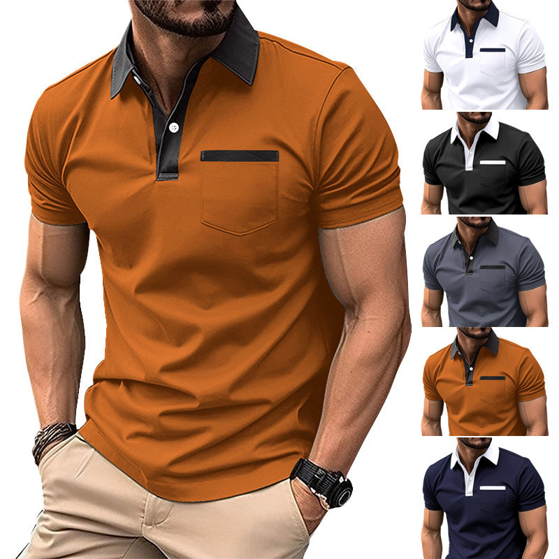 Slim Chest Pocket Short Sleeve Men