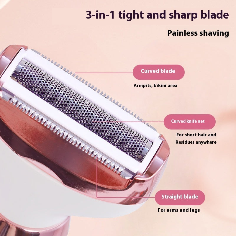 Five-in-one Lady Shaver Electric Women's Private Part Shaver Hair Trimmer Hair Removal Device