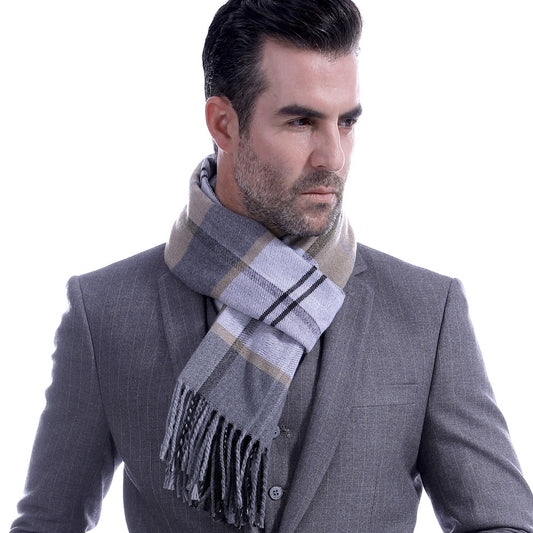 Man Scarf Male Middle-aged Student