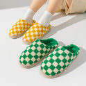 Gradient Slippers Plush Winter Shoes Women House Bedroom Slippers