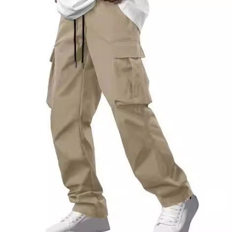 New Men's Leisure Cargo Drawstring Pants