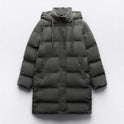 Cotton Jacket Hooded Slim Fit Slimming And Warm Long Bread Coat