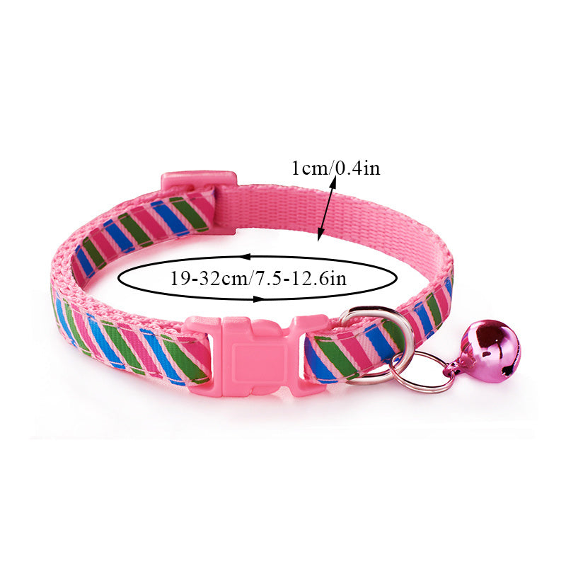 Twill Printed Cloth Collar Pet Bells