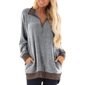 Women's Chest Zipper Casual Pocket Long Sleeves