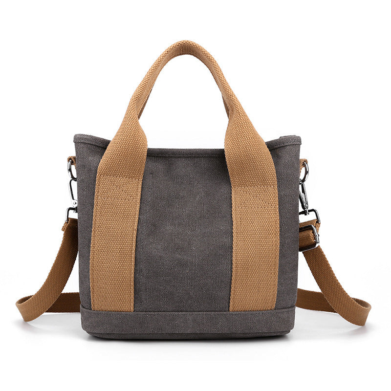 Trendy All-match Simple Fashion Korean Style Large Capacity Commute Leisure Canvas Bag