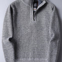 Loose Knit Coat Plush Men's Zipper Sweater