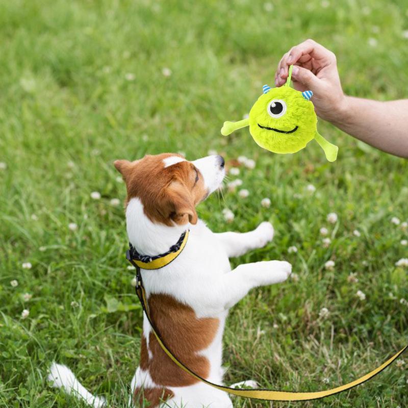 Dog Toys With Sound Interactive Teething Toy Ball Multifunctional Flexible Ball Toy Soft Puppy Toy For Teeth Cleaning Exercise