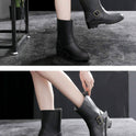 Ladies Rain Boots Rubber Middle Tube Motorcycle Anti-skid