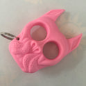 Dog Head Keychain Girl Self-defense Finger Lock