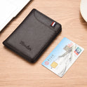 Ultra-thin Men's Vertical Mini Wallet Driver's License Bag