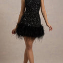 Women's Sleeveless Slim Shiny Plush Dress