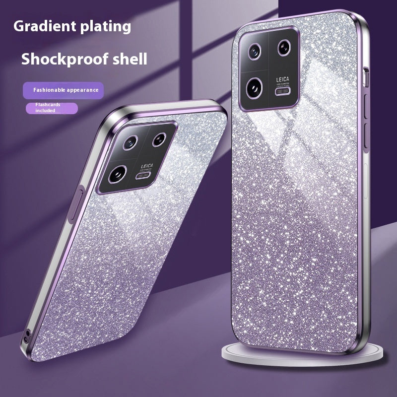 Gradient Glitter Suitable For Xiaomi 146D Electroplating Phone Case 13 Fine Holes