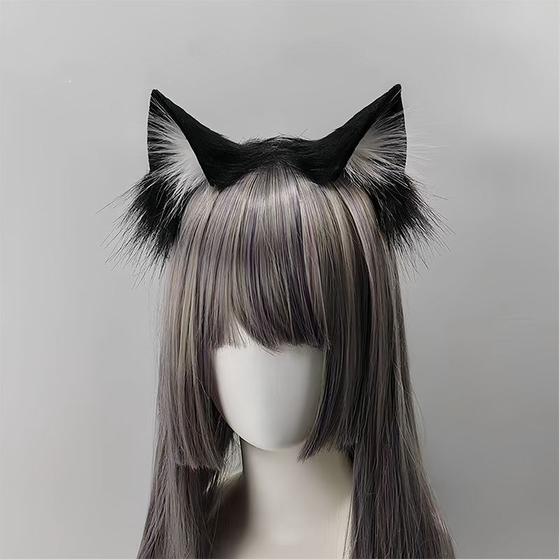 Black Cat Ears Plush Animal Ears Headband For Women