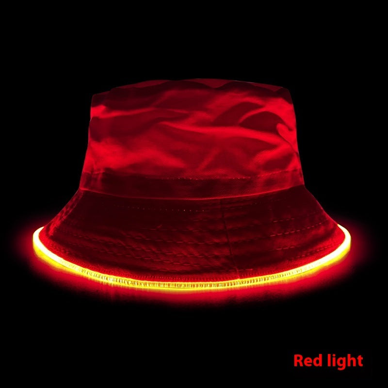 Sun LED Light Optical Fiber Luminous Bucket Hat