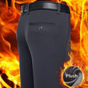 Fleece-lined Thickened Men's Full Elastic Force Suit Pants