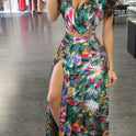 Printed Floral Dress Two-piece Suit For Women