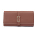 Long Metal Buckle Simple Tri-fold Clutch