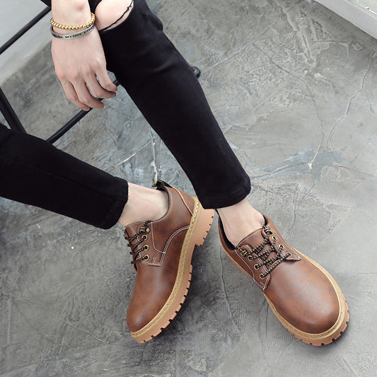 All-match Casual Boots Low-cut Tooling Trendy Shoes For Men