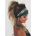 Printing Elastic Hair Band Colorful Geometric Wide-brimmed Sports Headband