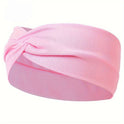 Pure Color And Knotted Hair Band Elastic Wide Hair Band Non-slip Headband, Suitable For Gym Sports Yoga