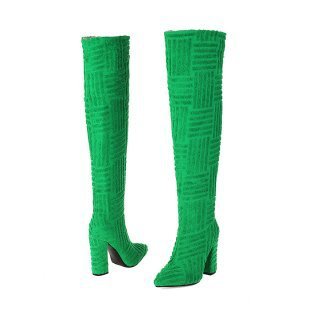 Plus Size Sexy Pointed Toe Thermal Towel Boots