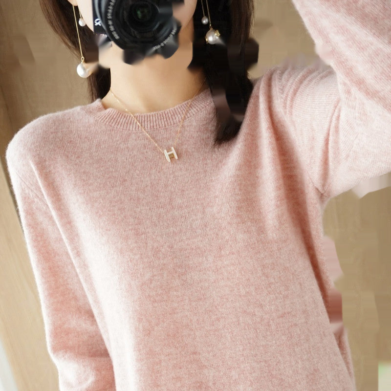 Round Neck Sweater Women's Pullover Sweater