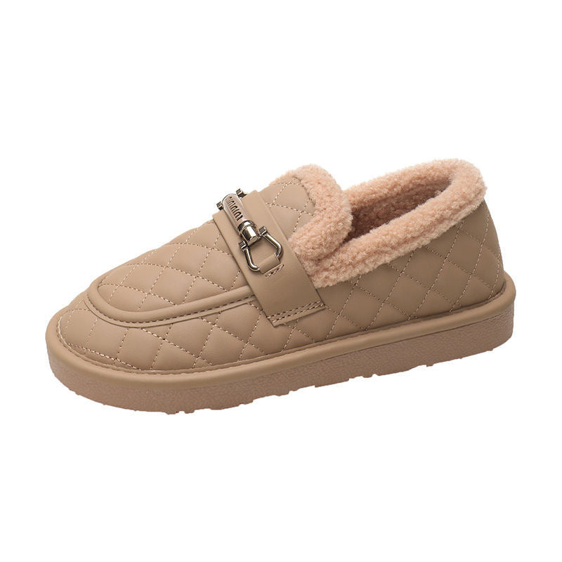 Women's Flat Bottomed Warm And Fluffy Cotton Shoes