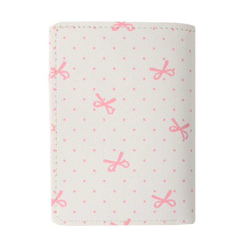 Butterfly-patterned Short Style Three-fold Wallet Multifunction