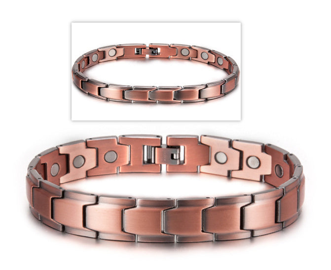 Pure Copper Bracelet Retro Bottom Full Magnetic